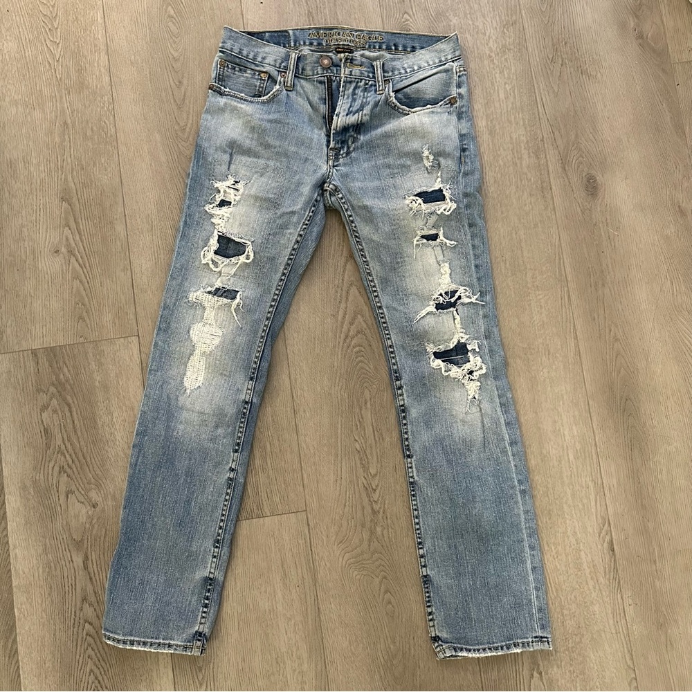 Ripped American Eagle Jeans Size 29x32 “core flex”
